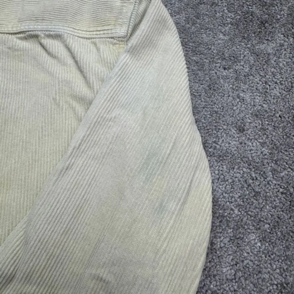 Urban Outfitters Corduroy Button Down Shirt Mens Medium Yellow Cotton Shacket